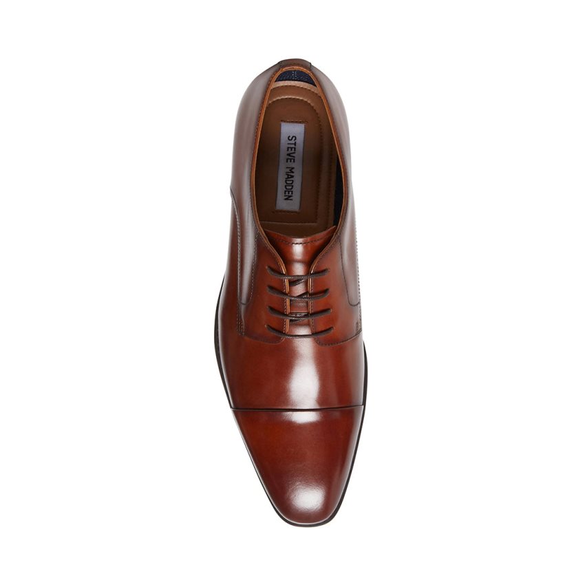 Zapatos Derby Steve Madden Plot Cuero Hombre Marrones | ES MY4629